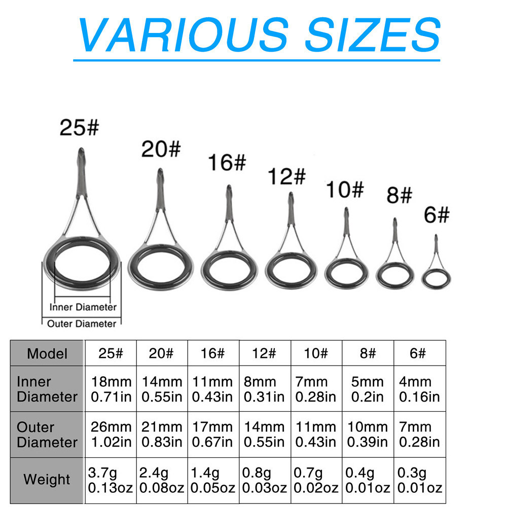 Fishing Rod Guides Fishing Rod - Fishing Rod Tip Replacement บทวิจารณ์และราคา