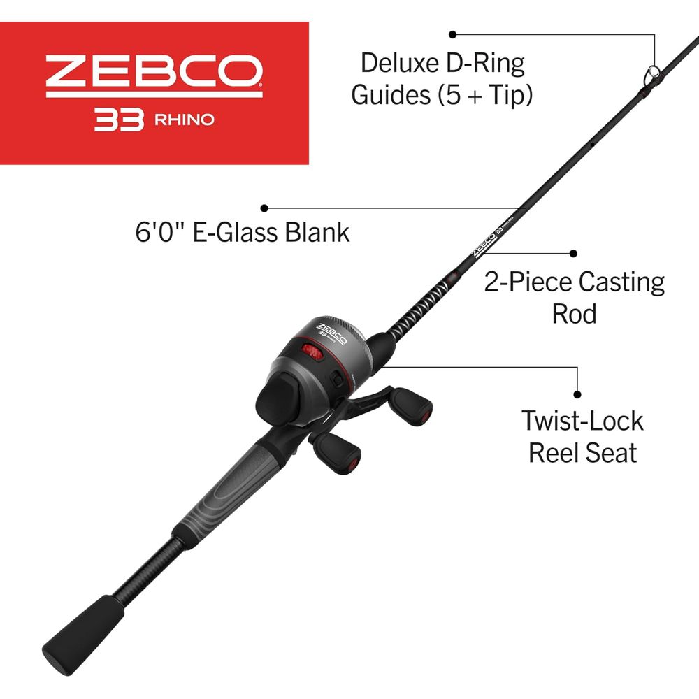Durable E-Glass Spincast Fishi - Fishing Rod Combo บทวิจารณ์และราคา
