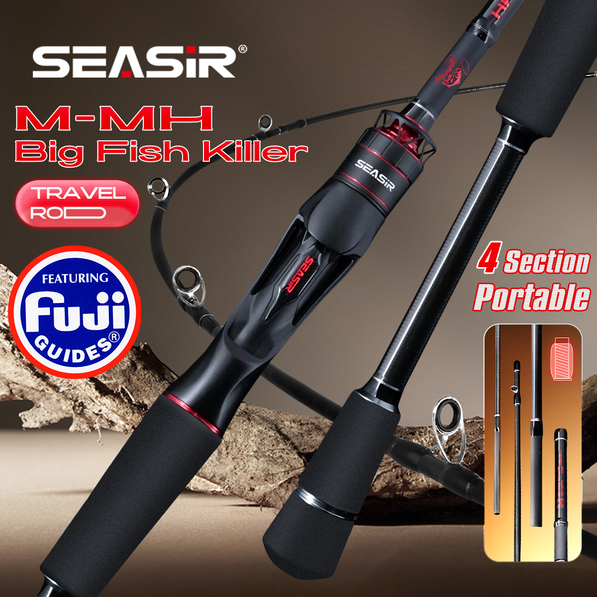 Seasir Salminus XF M/MH Spinin - Fishing Rod Surf บทวิจารณ์และราคา