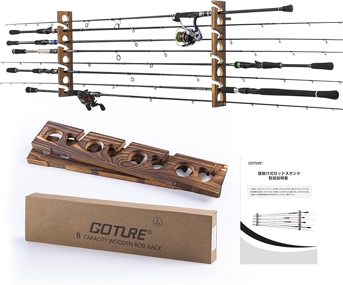 Goture Wood Fishing Rod Holder - Fishing Rod Rack บทวิจารณ์และราคา