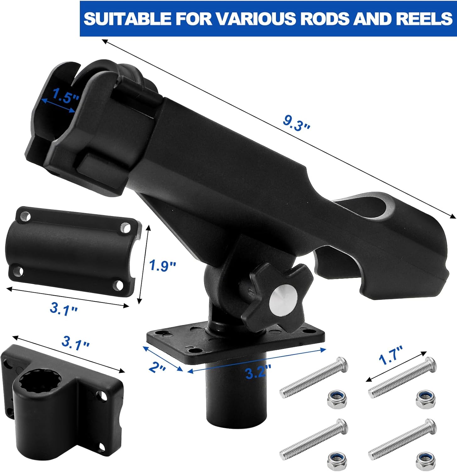 2 Pack Fishing Rod Holder with - Fishing Rod Boat บทวิจารณ์และราคา