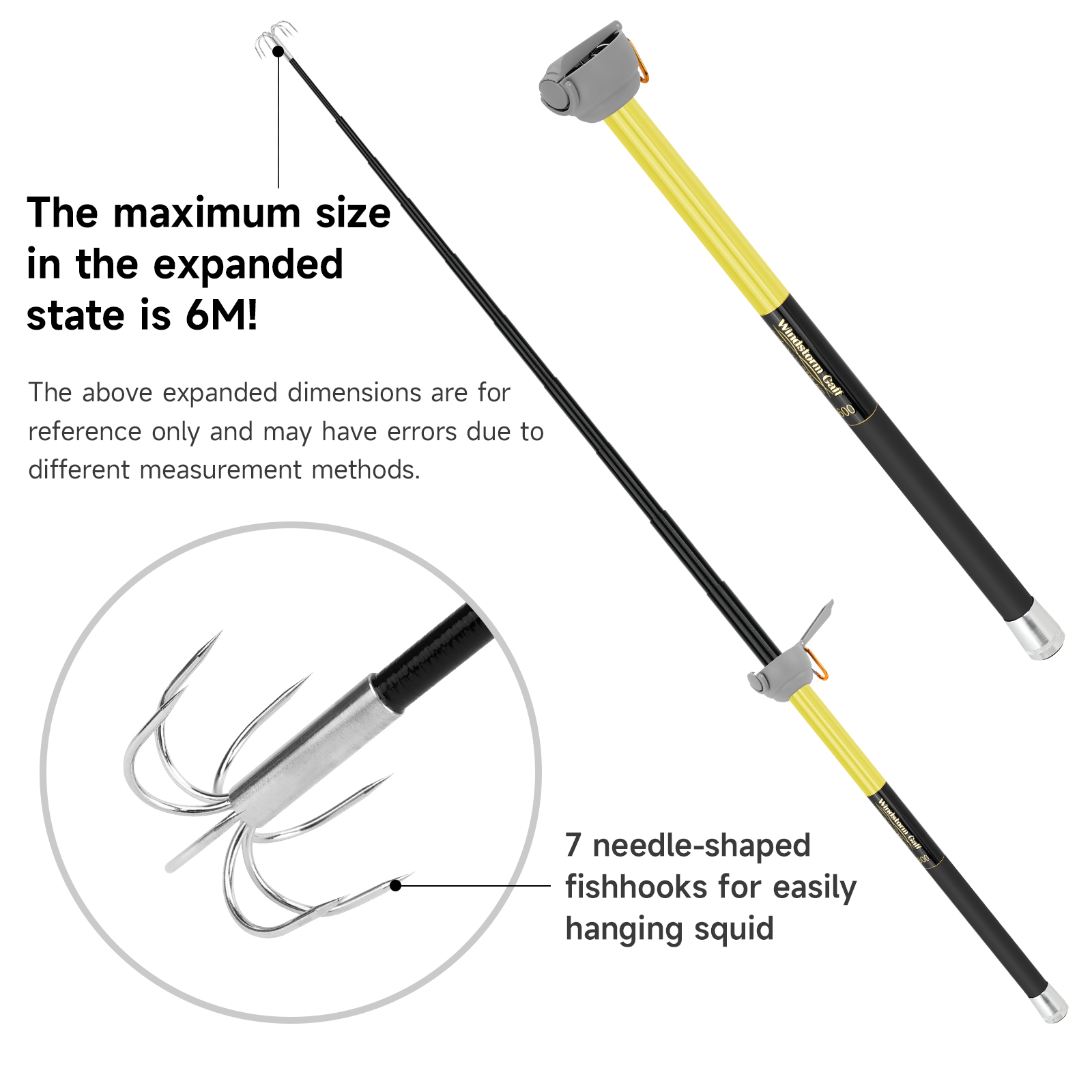 SANLIKE 6M Telescopic Squid Ro - Fishing Rod Carbon Fiber บทวิจารณ์และราคา