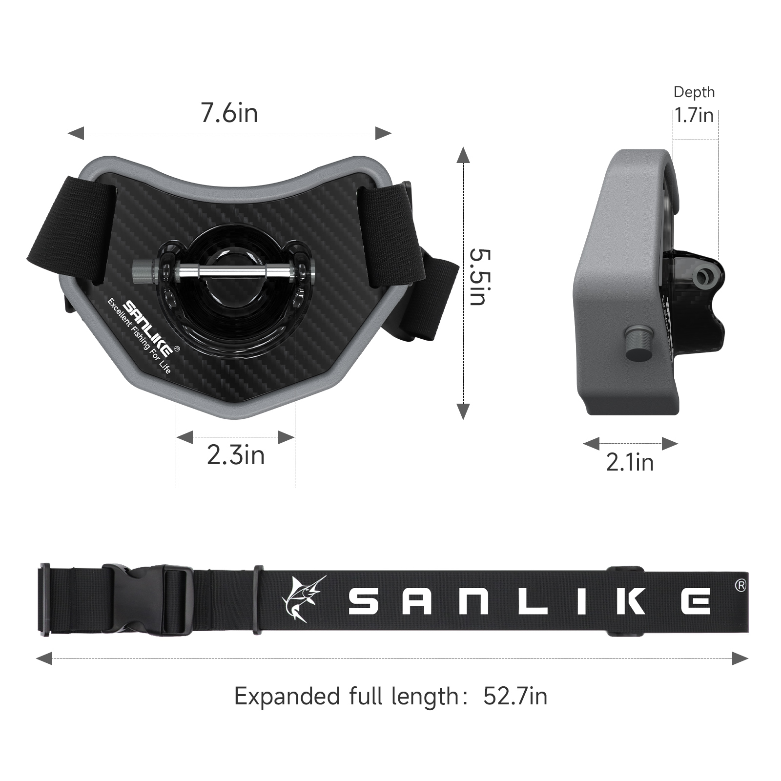 SANLIKE Fishing Fighting Belt  - Fishing Rod Carbon Fiber บทวิจารณ์และราคา