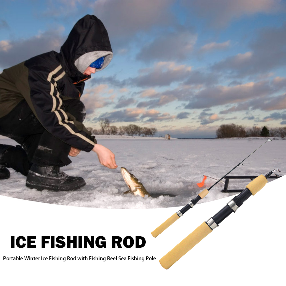 Ice Fishing Rod Portable Spinn - Fishing Rod Ice บทวิจารณ์และราคา