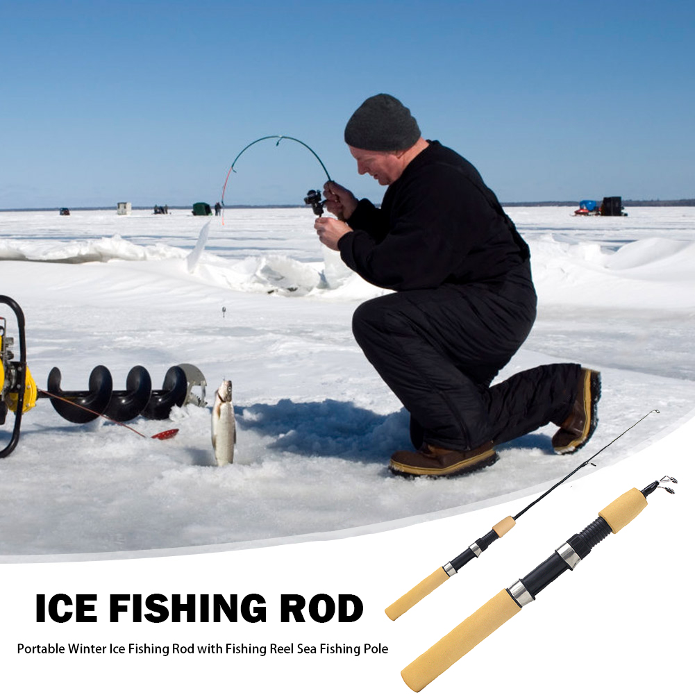 Ice Fishing Rod Portable Spinn - Fishing Rod Ice บทวิจารณ์และราคา
