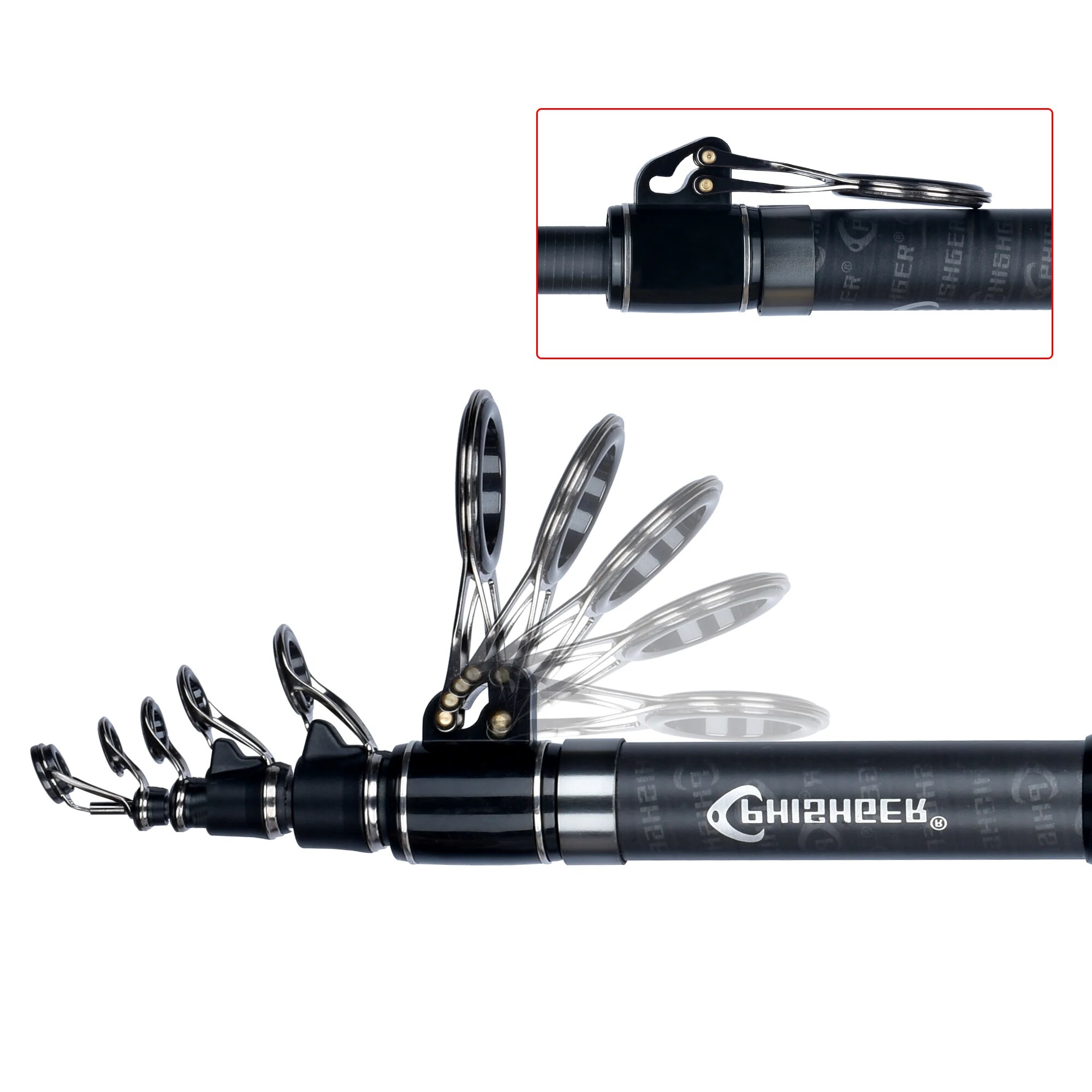PHISHGER Telescopic Surf Spinn - Fishing Rod Surf บทวิจารณ์และราคา