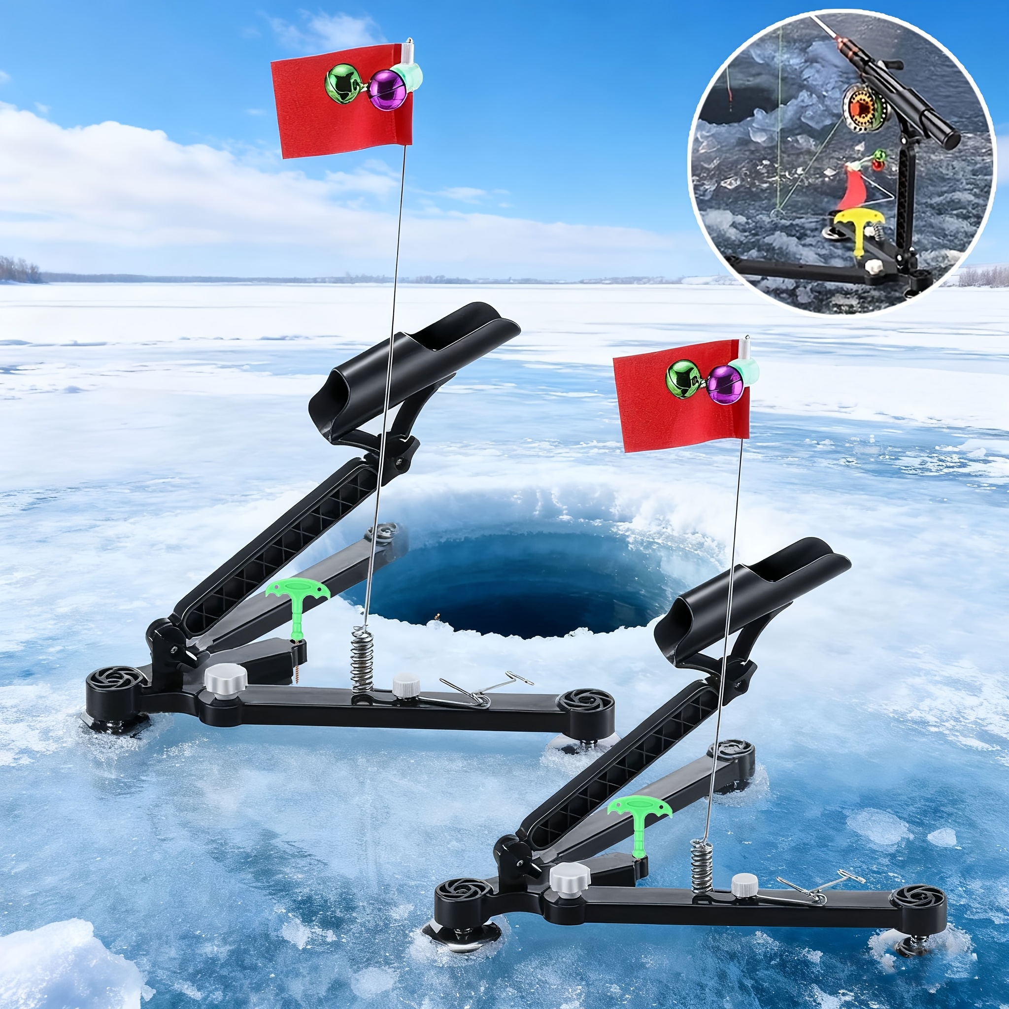 Foldable Ice Fishing Rod Holde - Fishing Rod Ice บทวิจารณ์และราคา