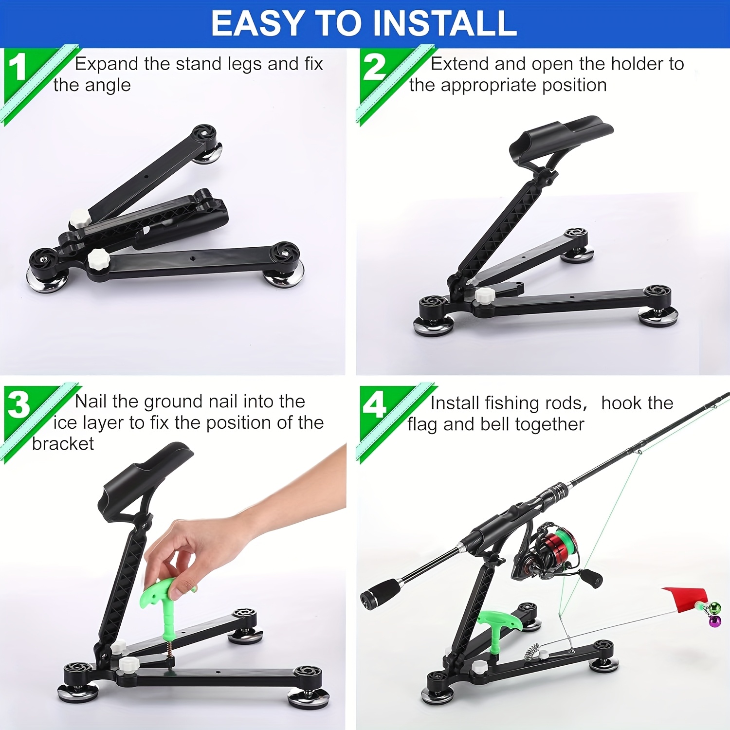 Foldable Ice Fishing Rod Holde - Fishing Rod Ice บทวิจารณ์และราคา