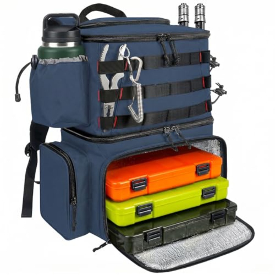 Fishing Backpack, Water Resist - Fishing Rod Holder บทวิจารณ์และราคา