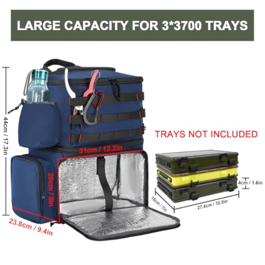 Fishing Backpack, Water Resist - Fishing Rod Holder บทวิจารณ์และราคา