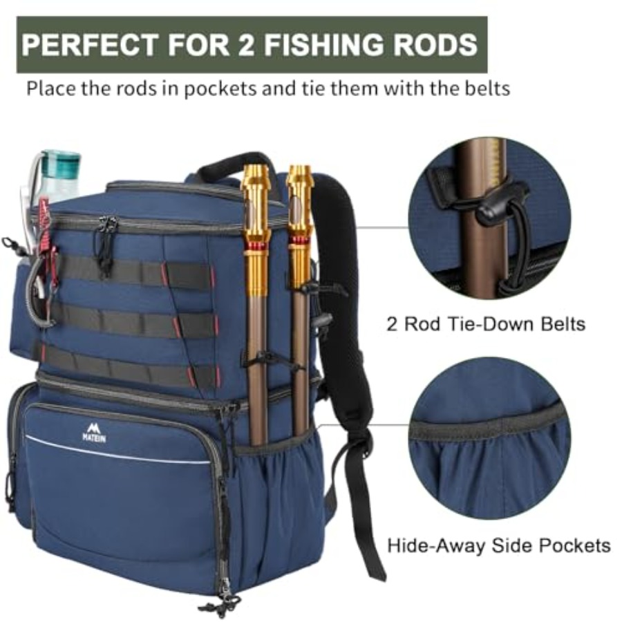 Fishing Backpack, Water Resist - Fishing Rod Holder บทวิจารณ์และราคา