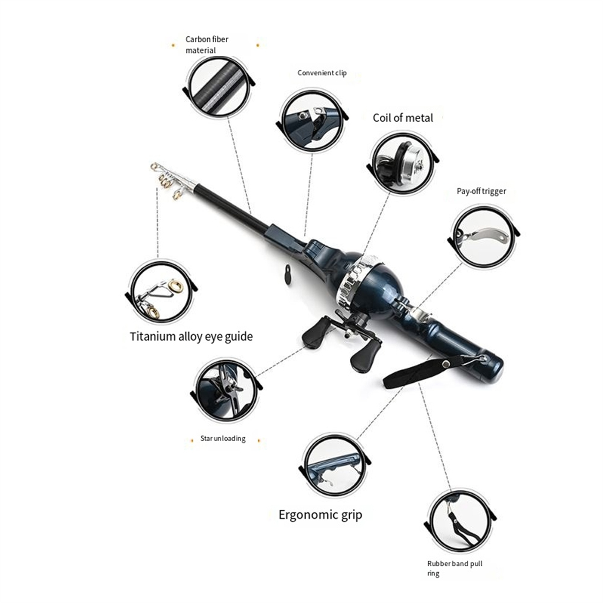 X59A_Portable Folding Fishing  - Fishing Rod Telescopic บทวิจารณ์และราคา