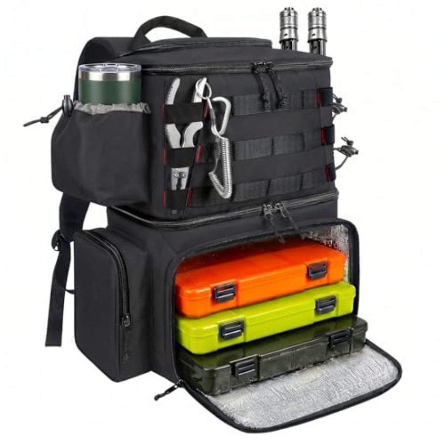 Fishing Backpack, Water Resist - Fishing Rod Holder บทวิจารณ์และราคา