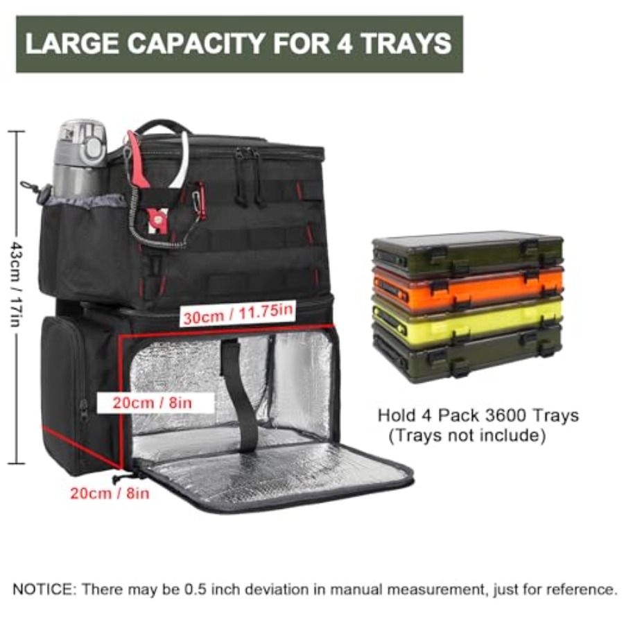 Fishing Backpack, Water Resist - Fishing Rod Holder บทวิจารณ์และราคา