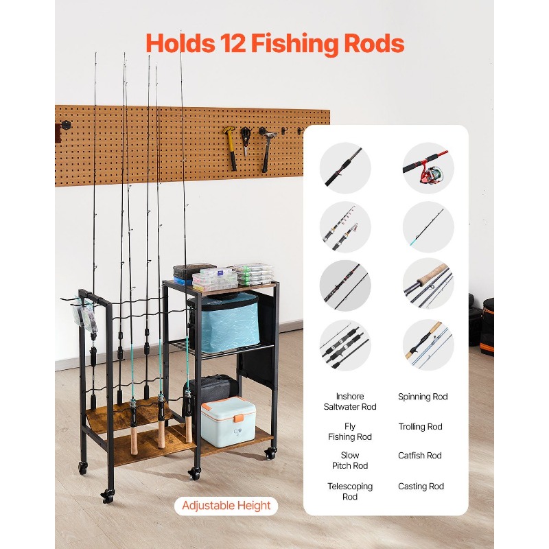 12 Pole Fishing Rod Holder Fis - Fishing Rod Holder บทวิจารณ์และราคา