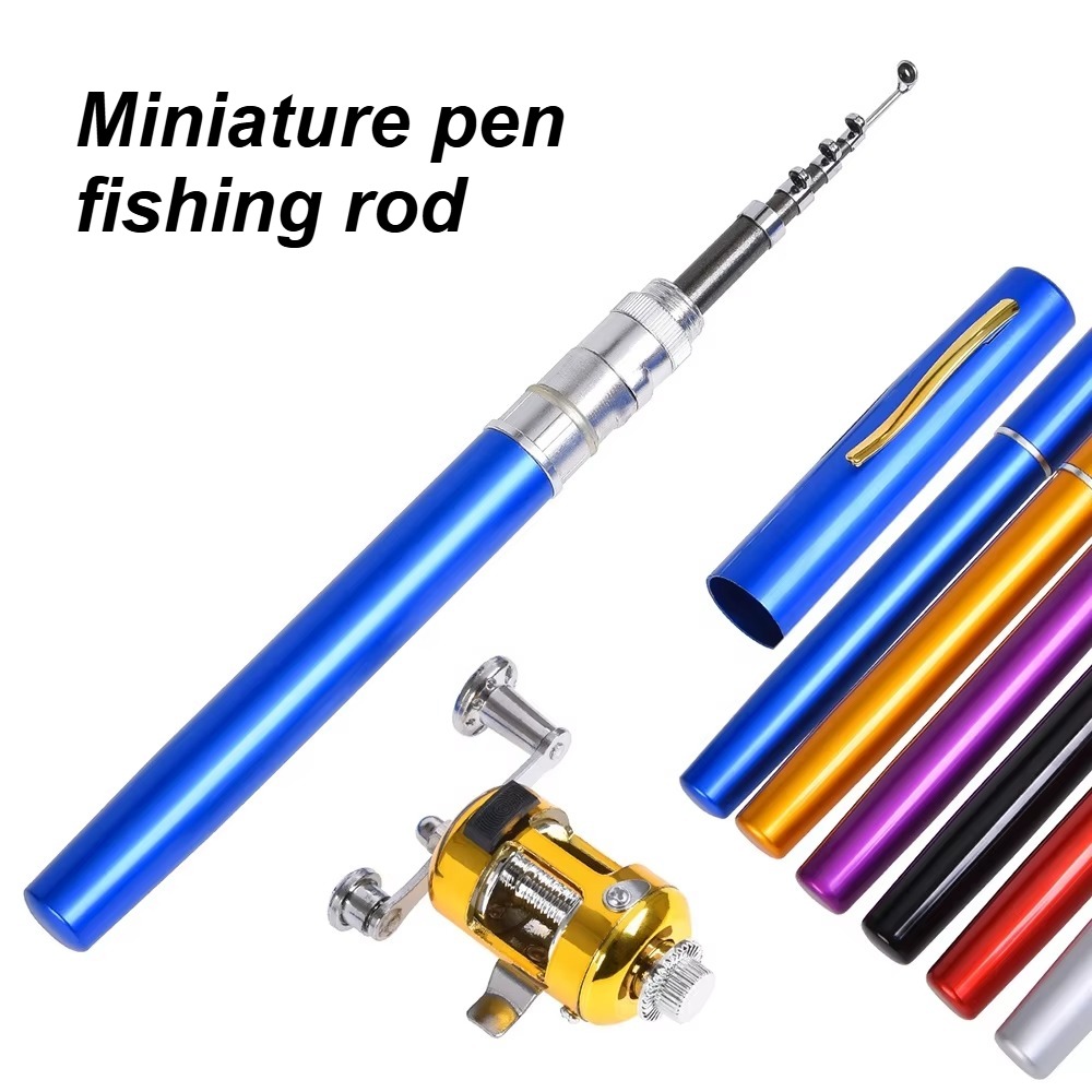 Mini portable steel pen fishin - Fishing Rod Case บทวิจารณ์และราคา