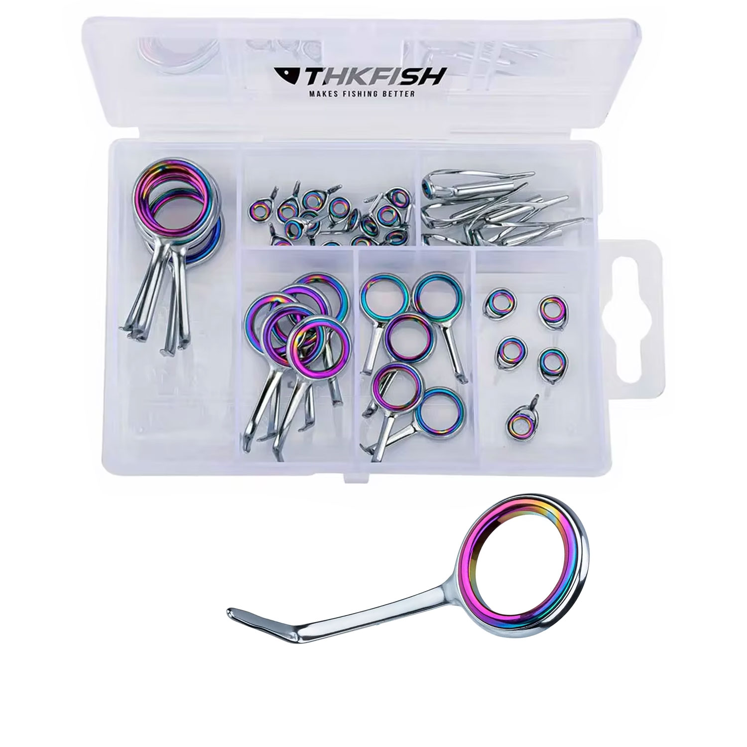 40pcs Colorful Fishing Rod Gui - Fishing Rod Tip Replacement บทวิจารณ์และราคา