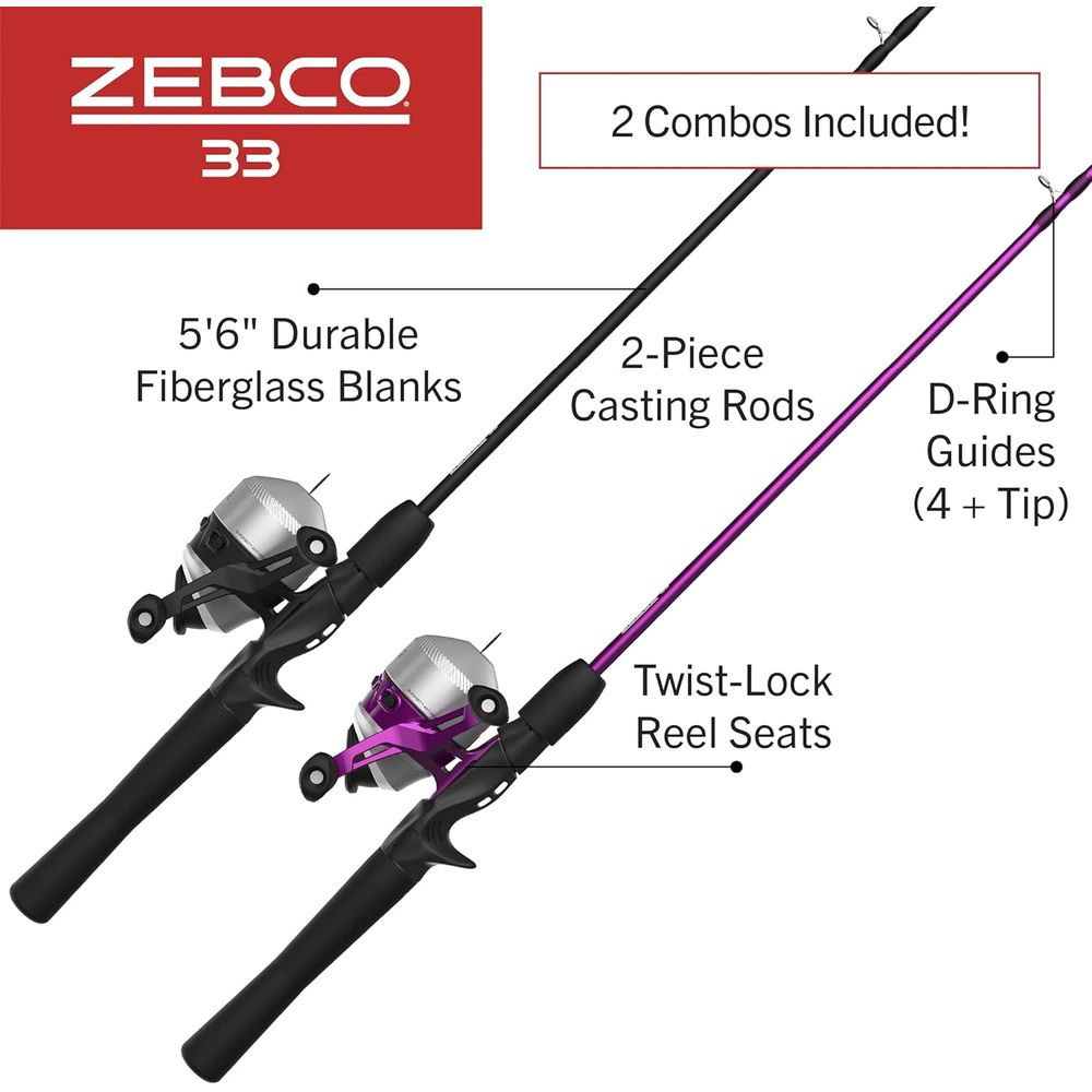 5-6ft Two-Piece Spincast Fishi - Fishing Rod Combo บทวิจารณ์และราคา