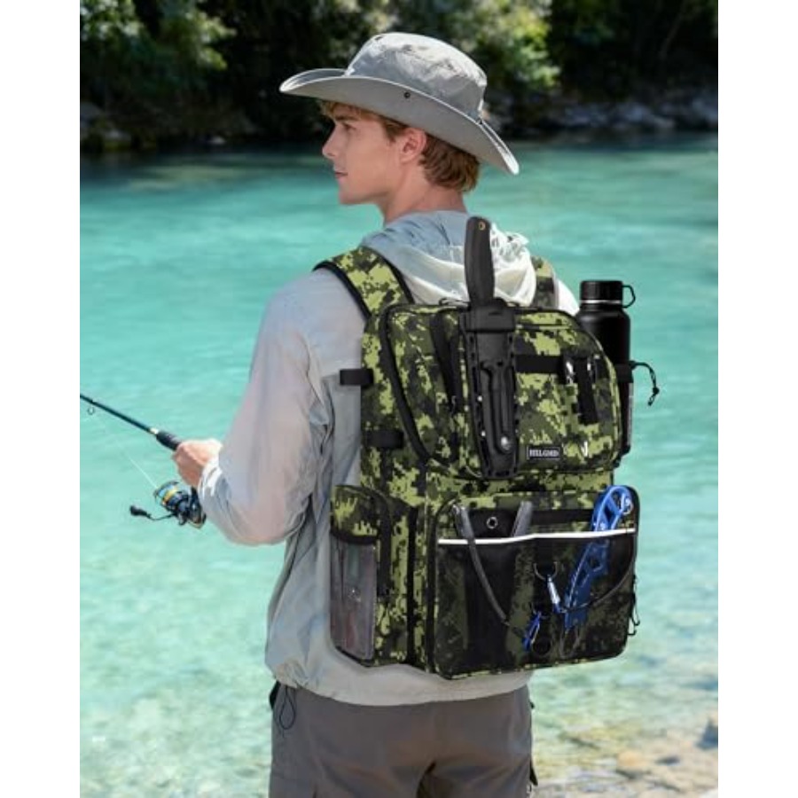 Fishing Backpack with Rod Hold - Fishing Rod Holder บทวิจารณ์และราคา