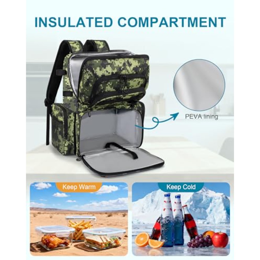 Fishing Backpack with Rod Hold - Fishing Rod Holder บทวิจารณ์และราคา