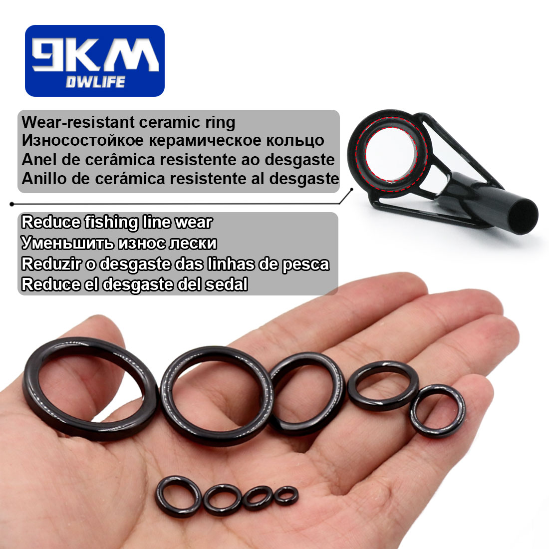 5Pcs Fishing Rod Tip Guides Re - Fishing Rod Tip Replacement บทวิจารณ์และราคา