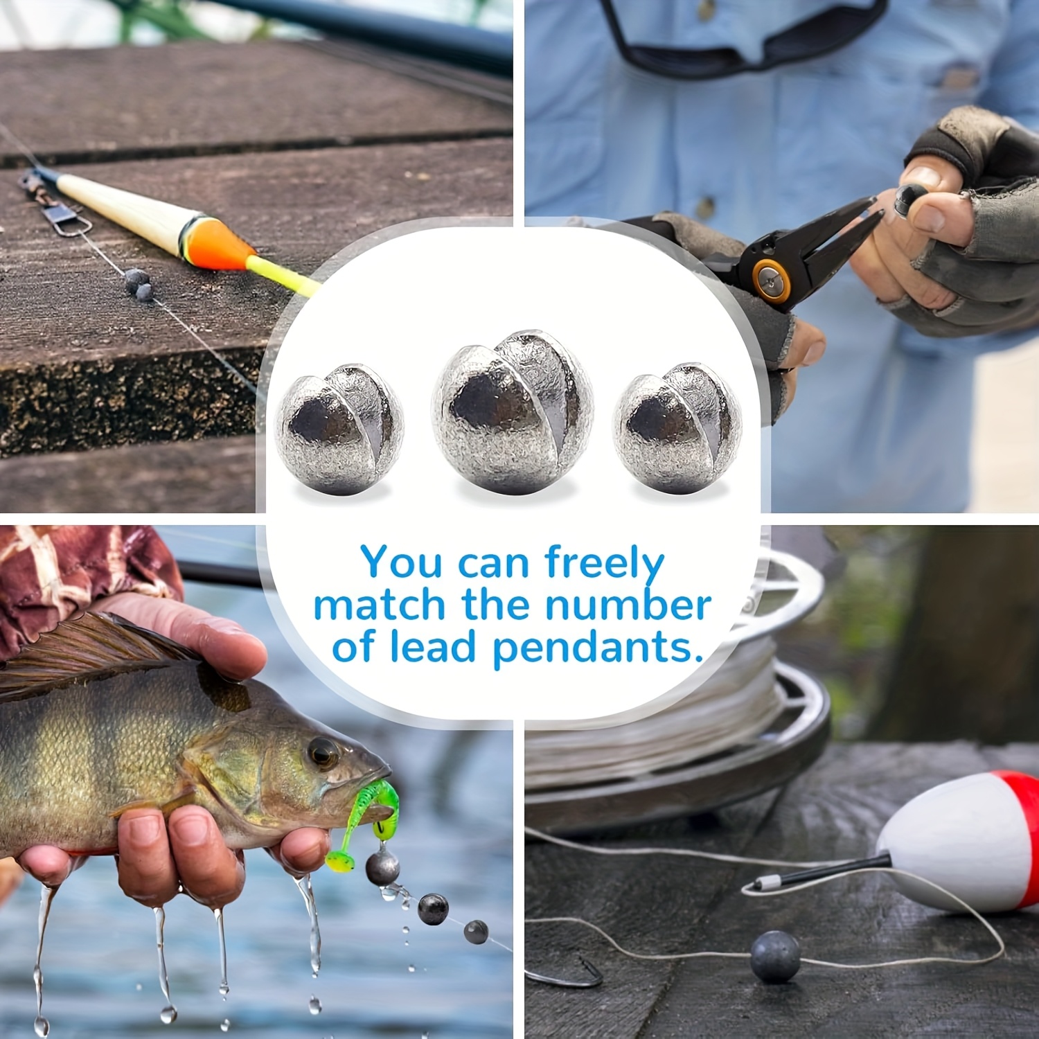 TAKBAS 100pcs Lead Fishing Wei - Fishing Rod Building Kit บทวิจารณ์และราคา